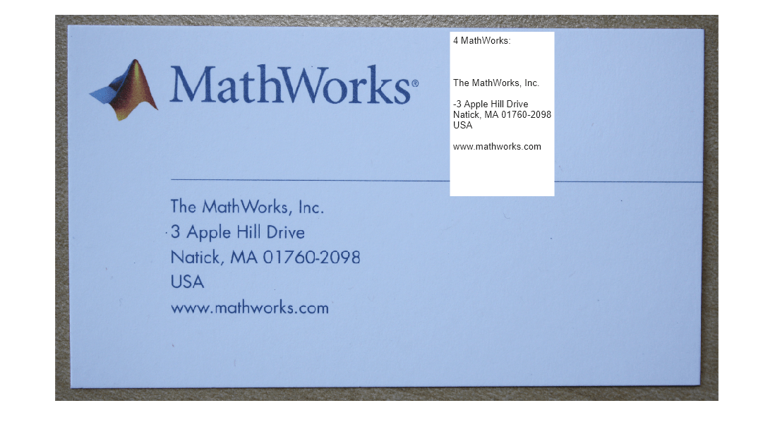 Figure contains an axes object. The hidden axes object contains 2 objects of type image, text.