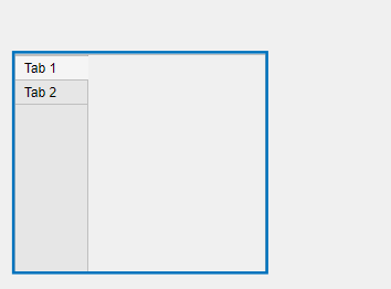 Tab group with tab titles on the left. A blue solid line surrounds the entire tab group, including the tab titles.