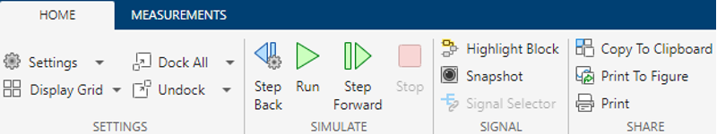 Screenshot of Home tab