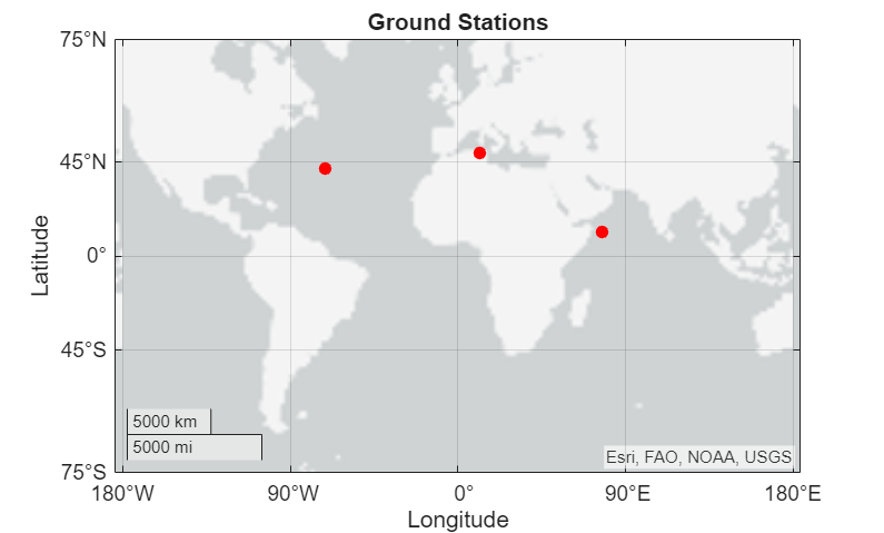 Figure contains an axes object with type geoaxes. The geoaxes object contains an object of type scatter.