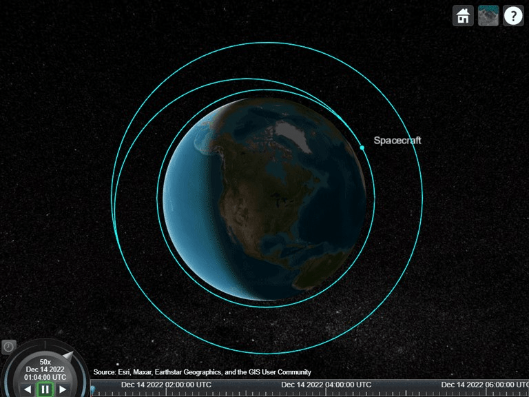 Satellite scenario viewer for scenario