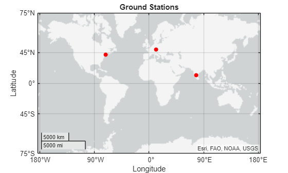 Figure contains an axes object with type geoaxes. The geoaxes object contains an object of type scatter.