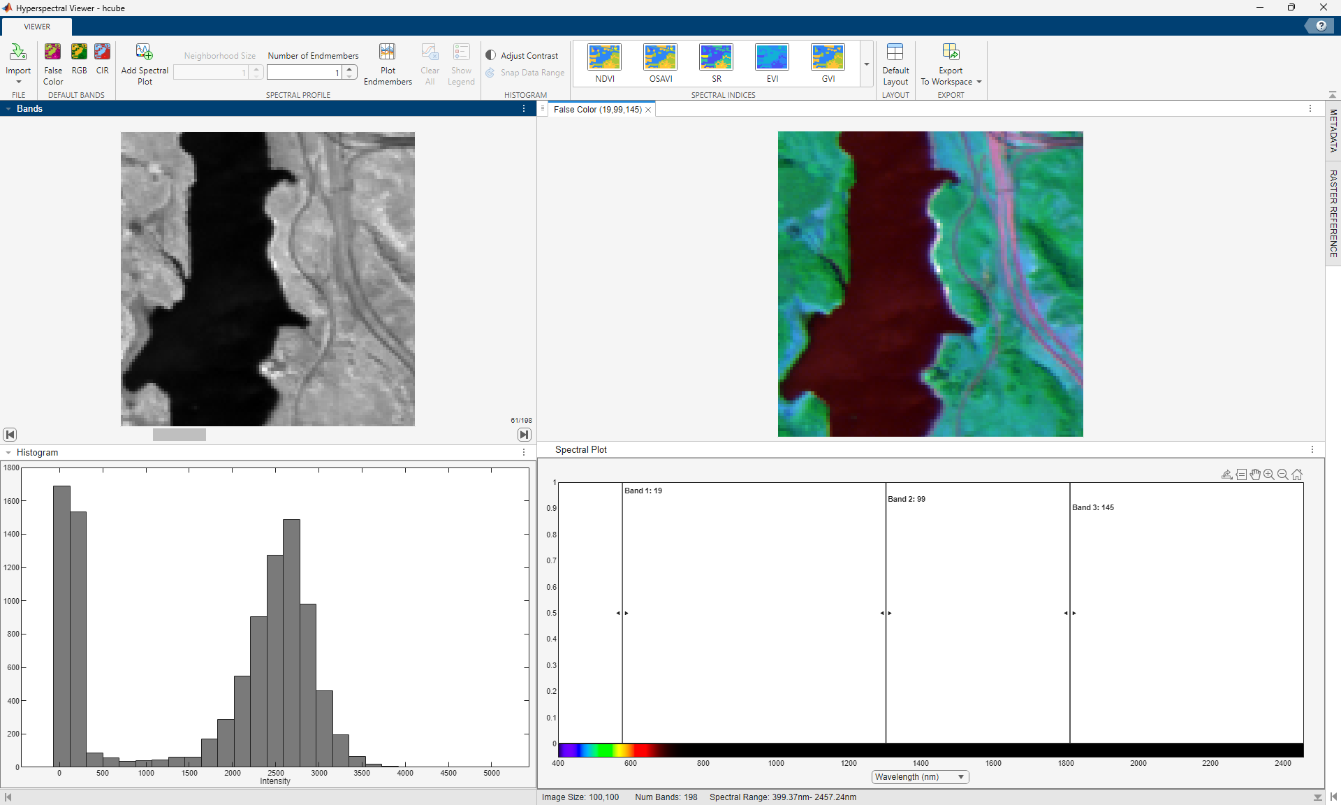 Hyperspectral Viewer Initial Screen