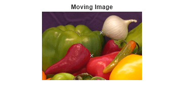 Figure contains an axes object. The hidden axes object with title Moving Image contains 2 objects of type image, line. One or more of the lines displays its values using only markers