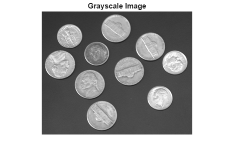 Figure contains an axes object. The hidden axes object with title Grayscale Image contains an object of type image.