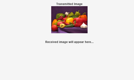 Figure Image Plot contains an axes object. The hidden axes object with title Transmitted Image contains an object of type image.