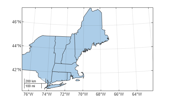 Figure contains an axes object with type mapaxes. The mapaxes object contains an object of type polygon.
