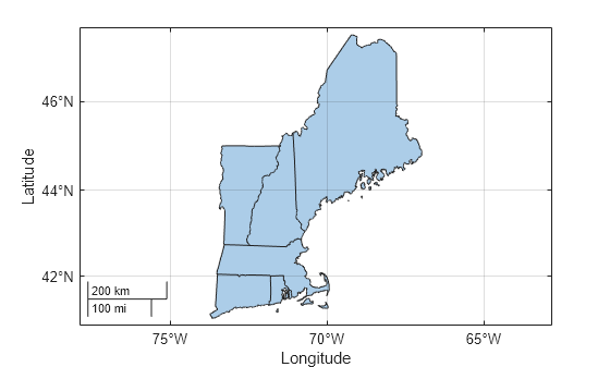 Figure contains an axes object with type geoaxes. The geoaxes object contains an object of type polygon.