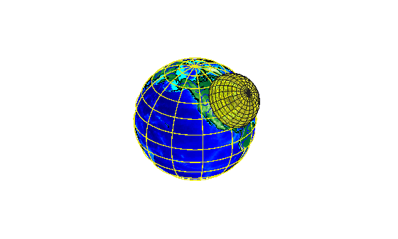 Plotting a 3-D Dome as a Mesh over a Globe