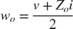$${w_o} = {{v + {Z_o}i} \over 2}$$