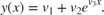 $$y(x) = v_1 + v_2 e^{v_3 x}.$$