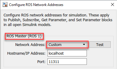 ROS network address configuration prompt