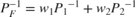 $P_{F}^{-1}= w_{1}{P_{1}}^{-1} + w_{2}{P_{2}}^{-1}$