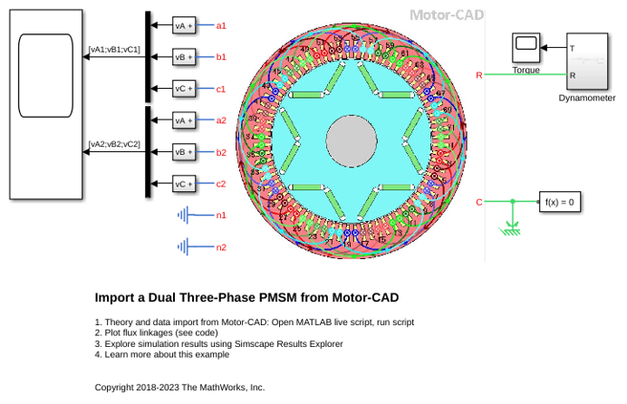 Import a Dual Three-Phase PMSM from Motor-CAD