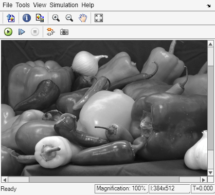 Convert RGB Image to Grayscale by Using a Pixel Processing Subsystem Block