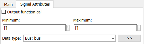 InBus block Block Parameters dilog box
