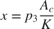 $$x=p_3\frac{A_c}{K}$$