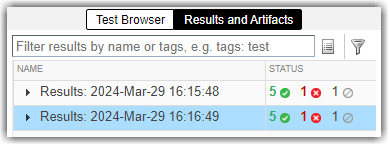 Results and Artifacts tab in Test Manager showing model testing and SIL testing results