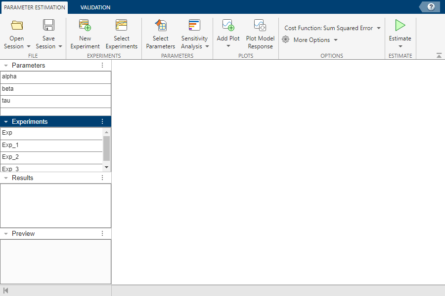 Import Command-Line Objects into Parameter Estimator Programmatically