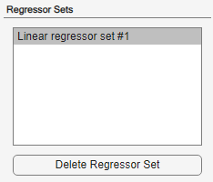 List of Regressor Sets and contains one regressor set
