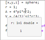Four lines of code with the cursor on the variable n and a data tip showing the data type and value of n