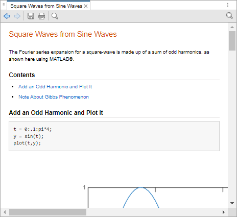 HTML Viewer with the fourier_demo2.html file open