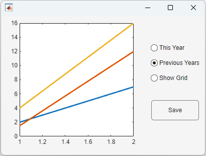 Figure containing a simple app in light theme