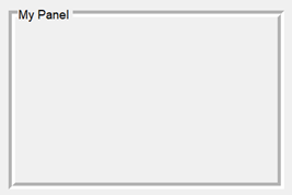 Panel with an etched-in border
