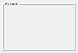 Panel with an etched-out border