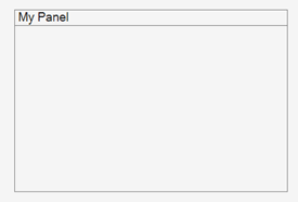 Panel with a title in the upper left