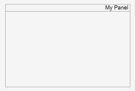 Panel with a title in the upper right