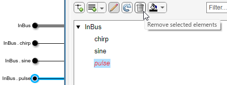 Pointer paused on Remove selected elements