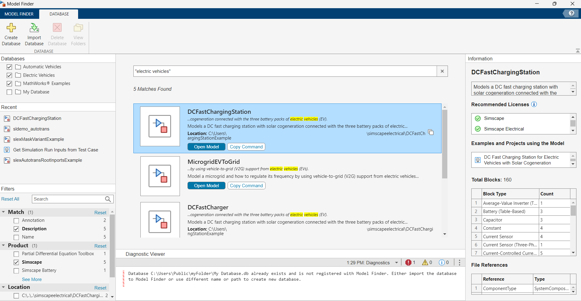 Model Finder User Interface