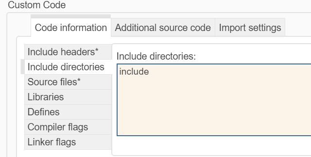 Enter include in the Include directories field of Simulation Target pane of the Configuration Parameters dialog box.