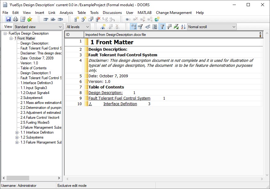 IBM DOORS トレーサビリティ MATLAB & Simulink