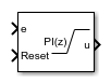PI Controller with Integral Anti-Windup (Discrete or Continuous) block