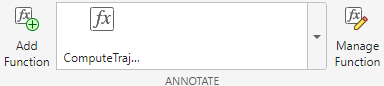 add function, annotate, and manage function buttons