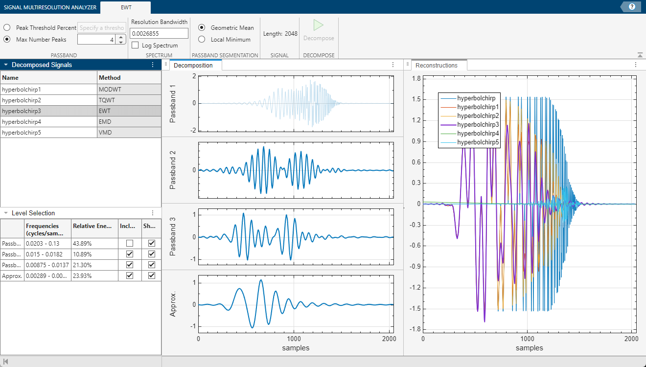 Signal Multiresolution Analyzer app